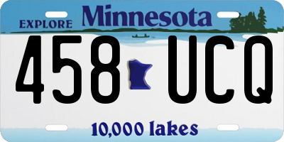 MN license plate 458UCQ