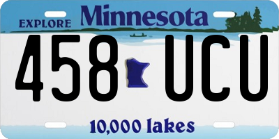 MN license plate 458UCU