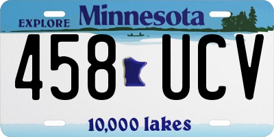 MN license plate 458UCV