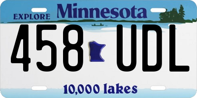 MN license plate 458UDL