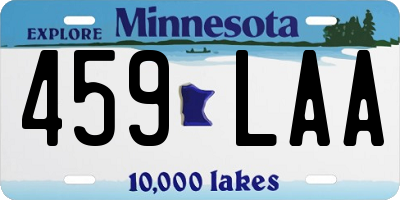 MN license plate 459LAA
