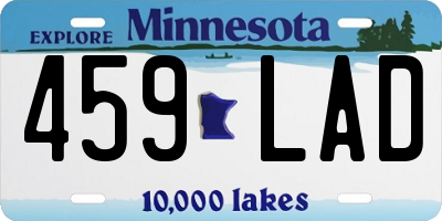 MN license plate 459LAD