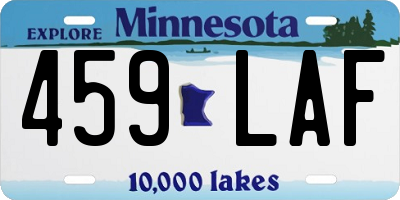 MN license plate 459LAF