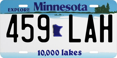 MN license plate 459LAH