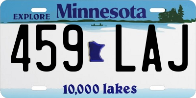 MN license plate 459LAJ