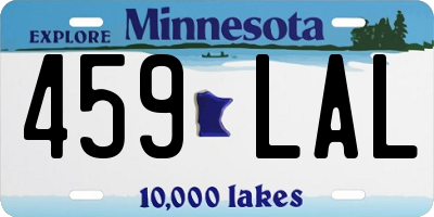 MN license plate 459LAL