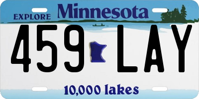 MN license plate 459LAY