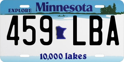 MN license plate 459LBA