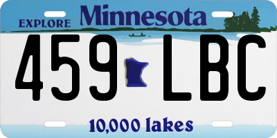 MN license plate 459LBC
