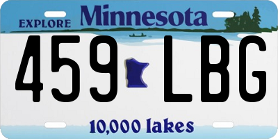 MN license plate 459LBG