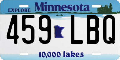 MN license plate 459LBQ