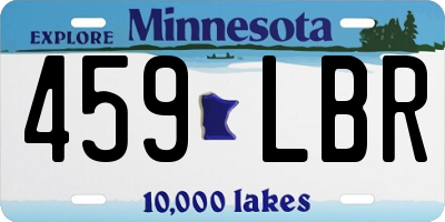 MN license plate 459LBR