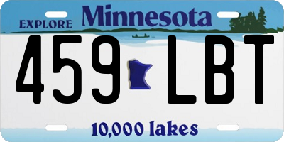MN license plate 459LBT