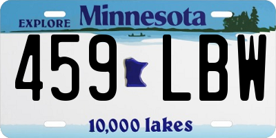 MN license plate 459LBW