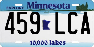 MN license plate 459LCA