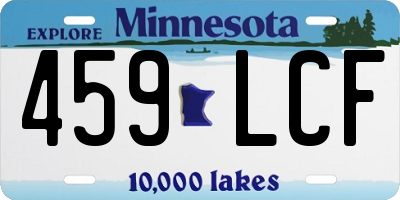 MN license plate 459LCF