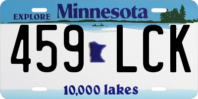 MN license plate 459LCK