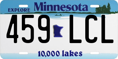 MN license plate 459LCL
