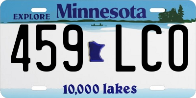 MN license plate 459LCO