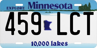 MN license plate 459LCT