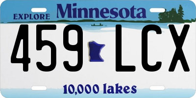 MN license plate 459LCX
