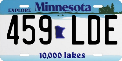 MN license plate 459LDE