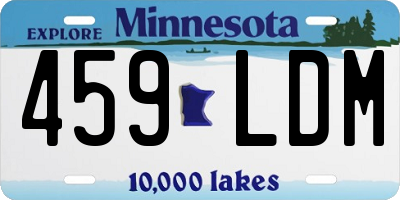 MN license plate 459LDM