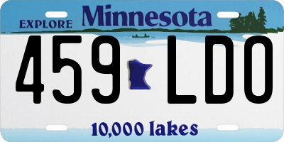 MN license plate 459LDO
