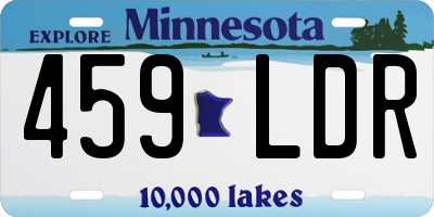 MN license plate 459LDR