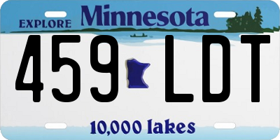 MN license plate 459LDT