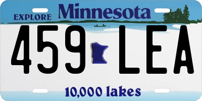 MN license plate 459LEA