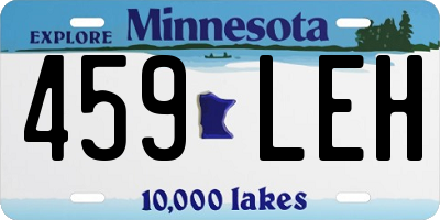 MN license plate 459LEH