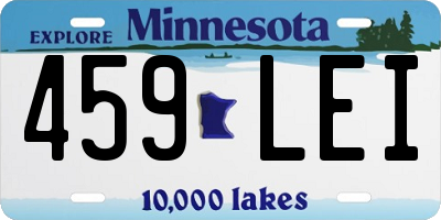 MN license plate 459LEI