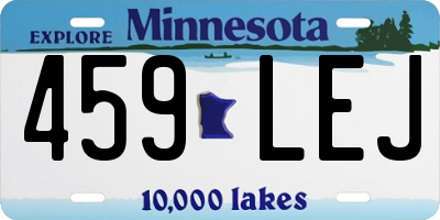 MN license plate 459LEJ