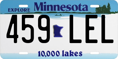 MN license plate 459LEL