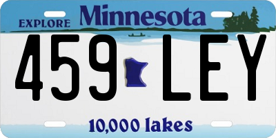 MN license plate 459LEY