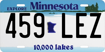 MN license plate 459LEZ