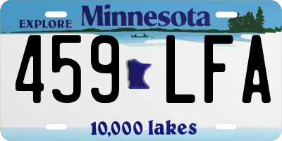 MN license plate 459LFA