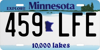 MN license plate 459LFE