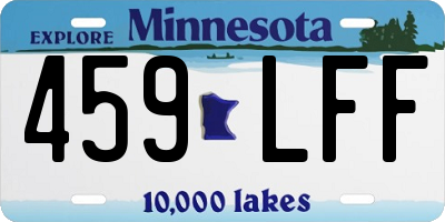 MN license plate 459LFF