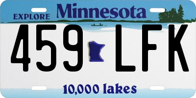 MN license plate 459LFK