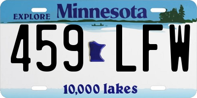 MN license plate 459LFW