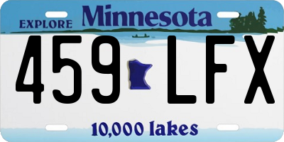 MN license plate 459LFX