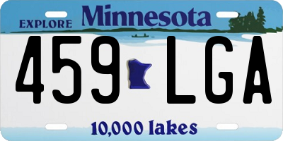 MN license plate 459LGA