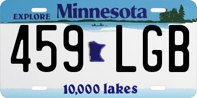 MN license plate 459LGB
