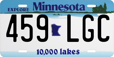 MN license plate 459LGC