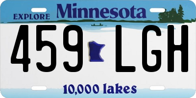 MN license plate 459LGH