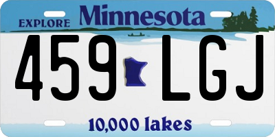 MN license plate 459LGJ