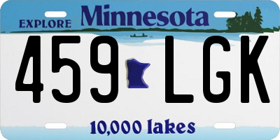 MN license plate 459LGK