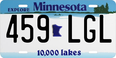 MN license plate 459LGL